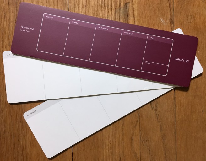 Baron Fig Mastermind Week Pad