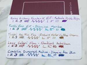 Baron Fig Strategist Note Cards - Ink Tests