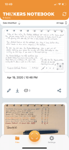 Thinkers Notebook App Capture 2