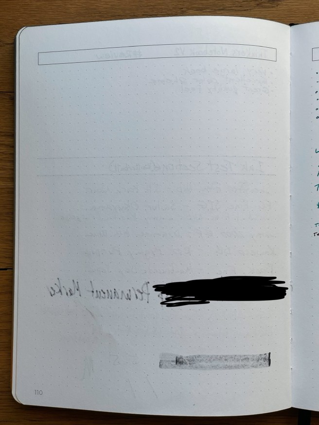 THINKERS Notebook Test Page BACK