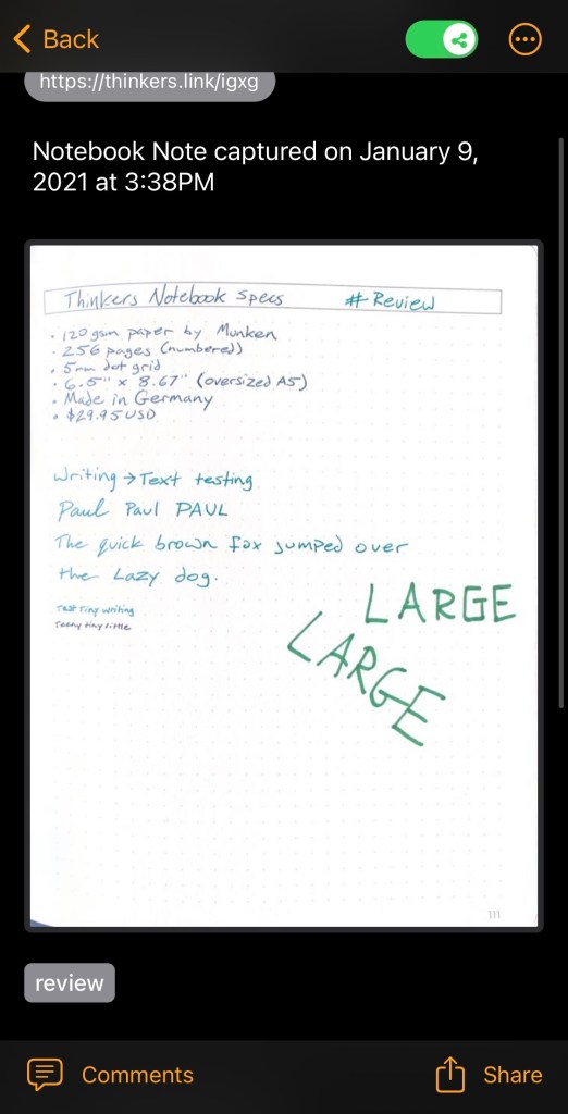 THINKERS Notebook Capture 1