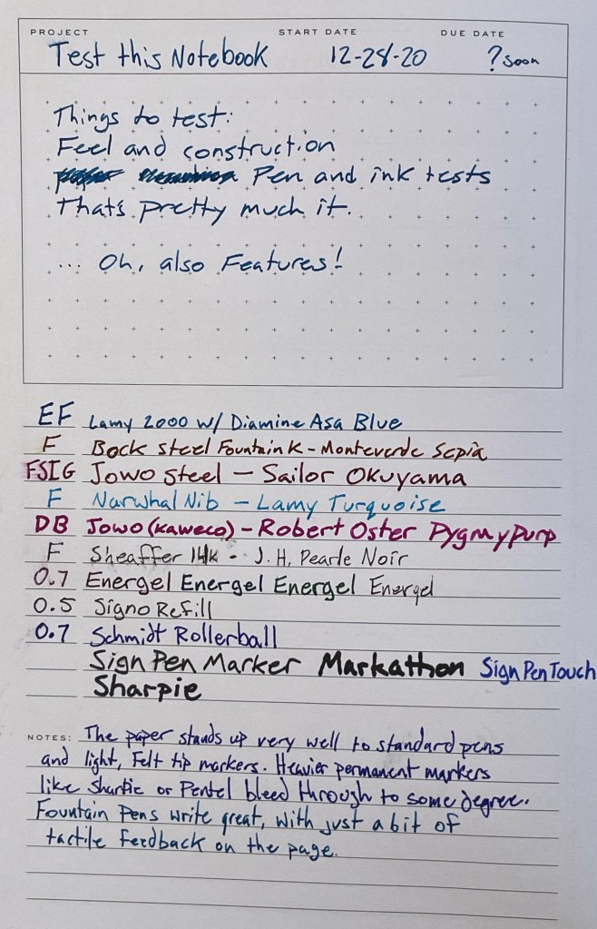 Go-To Notebook Test Page 1