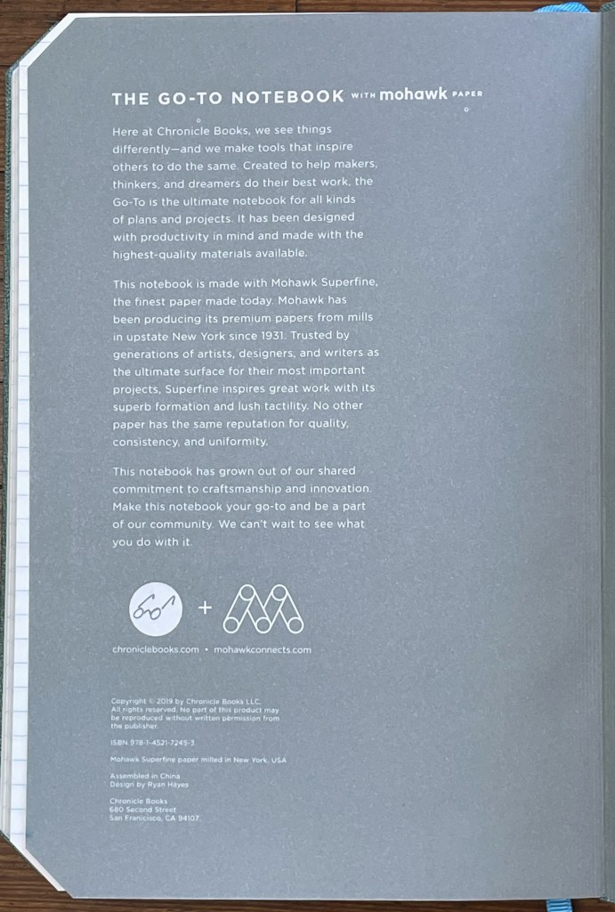 The Go-To Notebook Info Page