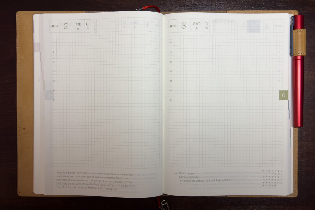 Hobonichi daily spread