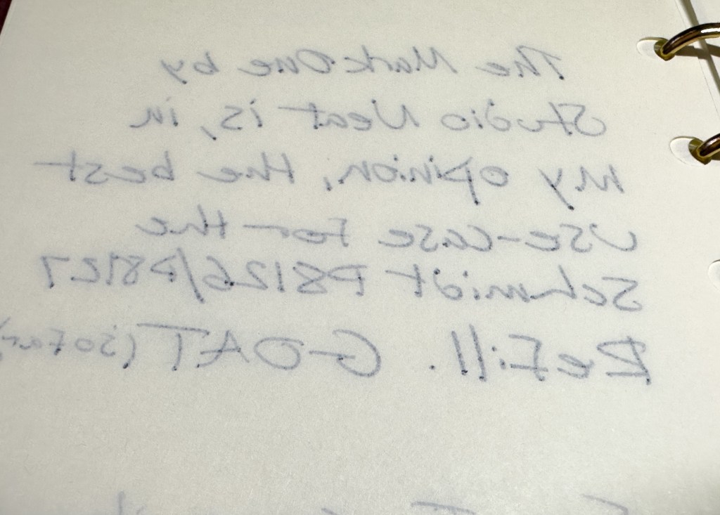 Schmidt Writing Sample Reverse Clous-up