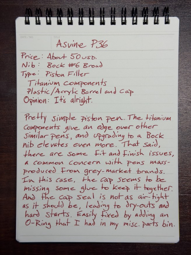 Asvine P36 Quick written Review