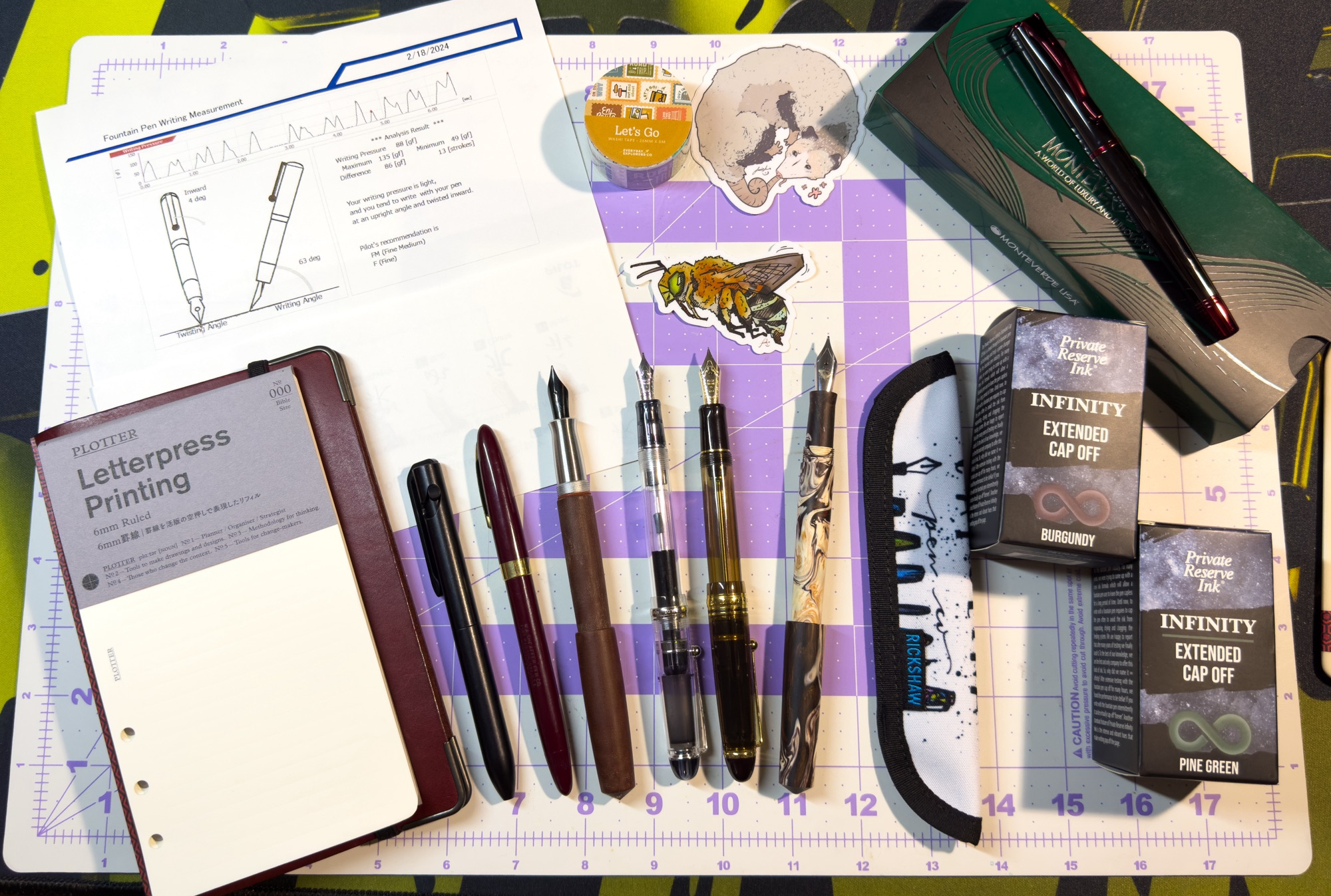 My selection of purchases from the California Pen Show