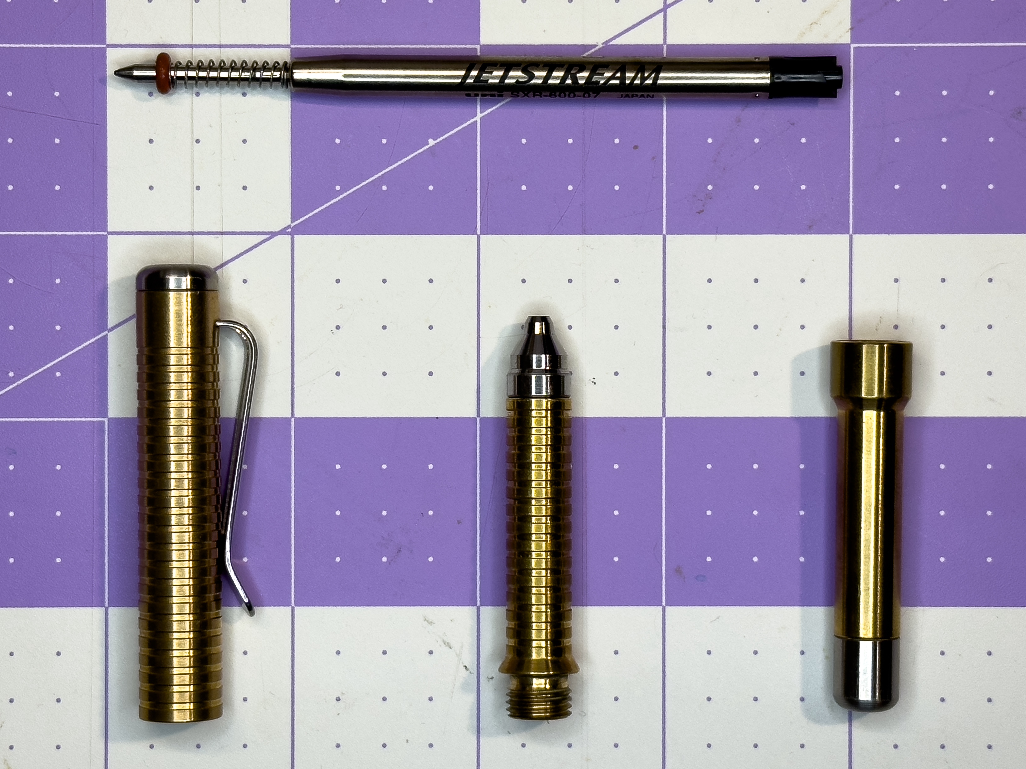 Spoke Roady Model 2 in Brass unassembled