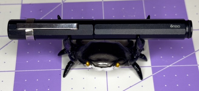 Ensso XS Minimalist Pocket Fountain Pen on the crab pen holder