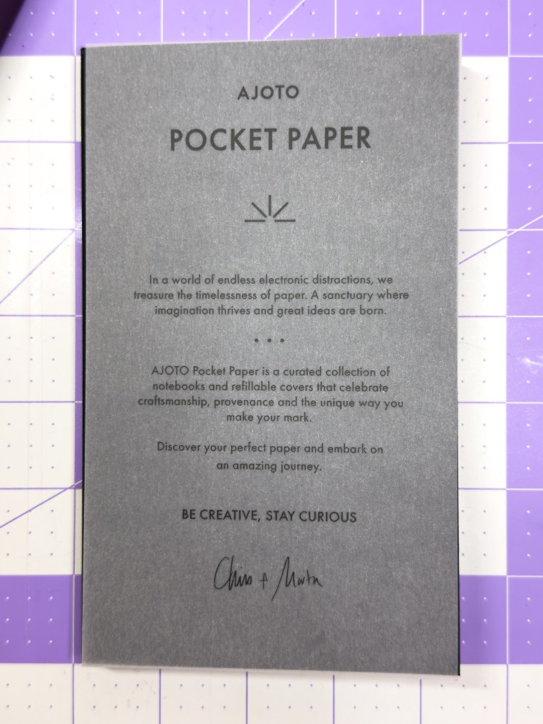 Ajoto Nº2 Pocket Paper Notebook insert