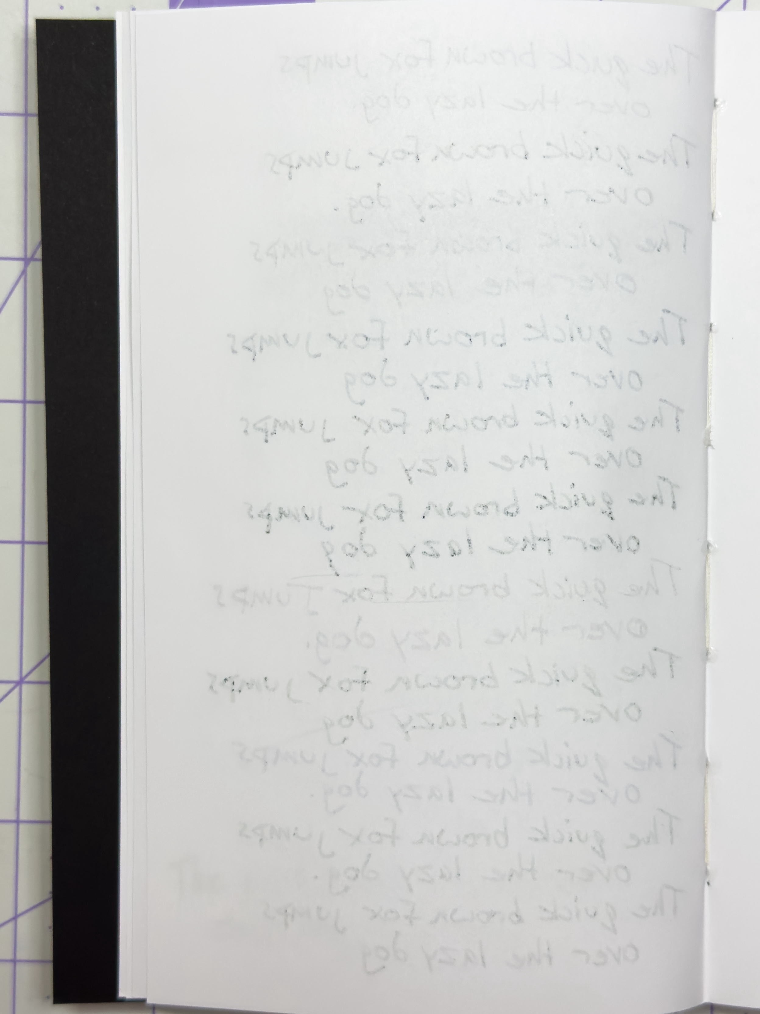 Ajoto Nº2 Pocket Paper Notebook test page 3 back