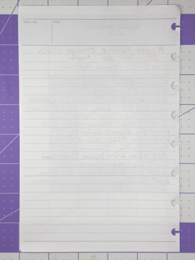 Maruman Mnemosyne Test Page Back