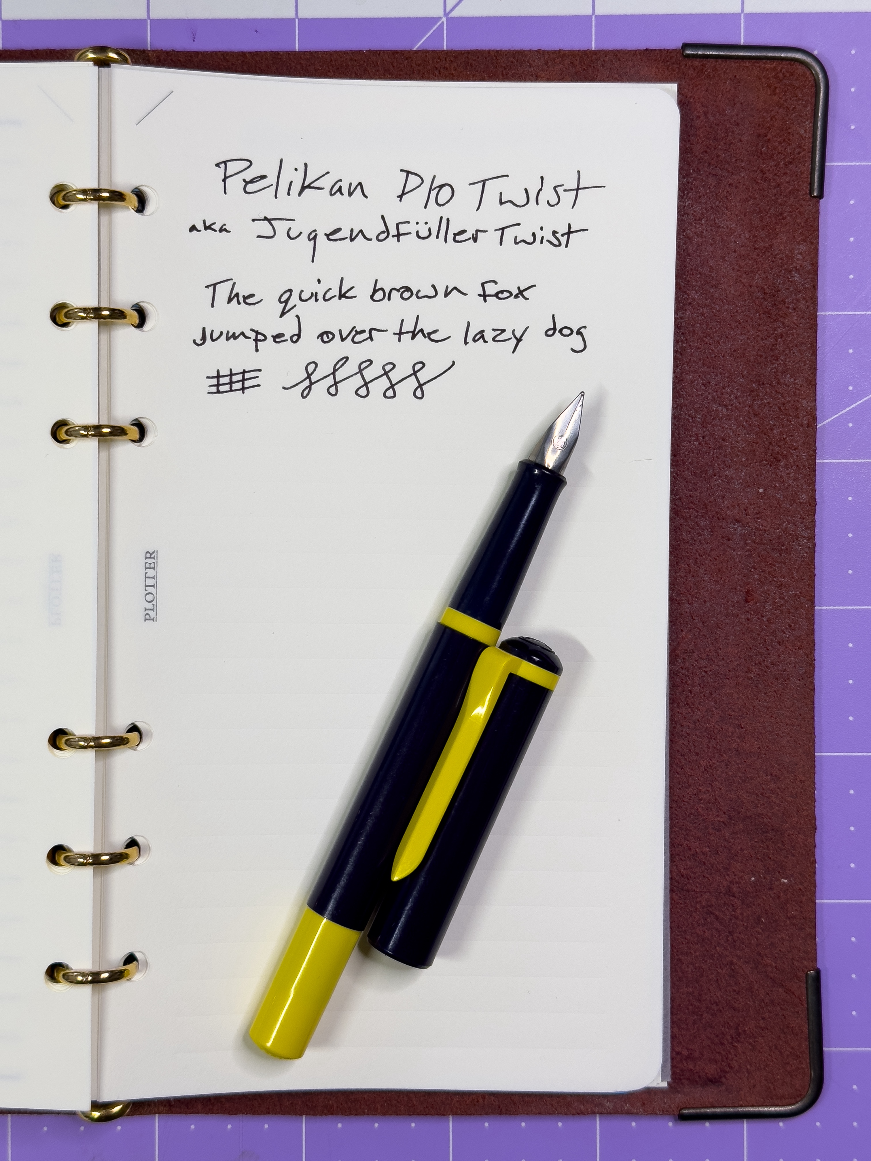 Pelikan P10 Twist Writing Sample