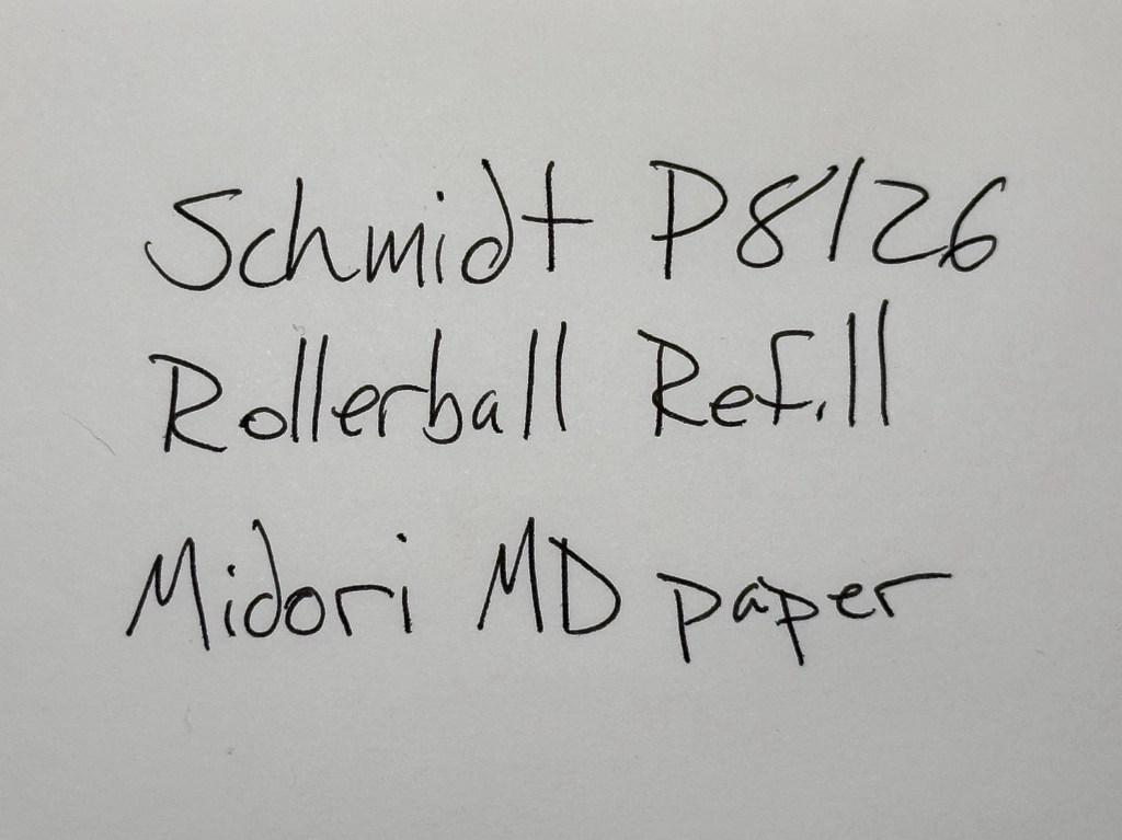 Schmidt Rollerball on Midori paper