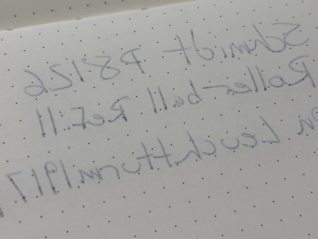 Schmidt Rollerball on Leuchtturm1917 paper back