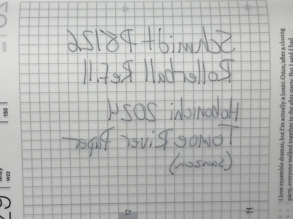 Schmidt Rollerball on Sanzen Tomoe River