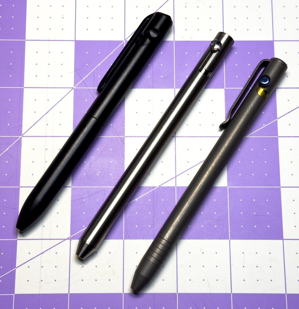 Bolt Action Pens from Karas Pen Co, Ensso, and BigIDesign