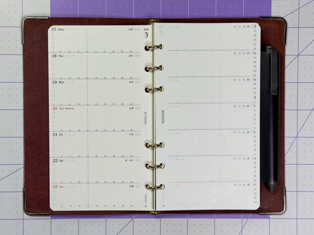 Techo Kaigi Plotter Interior weekly insert